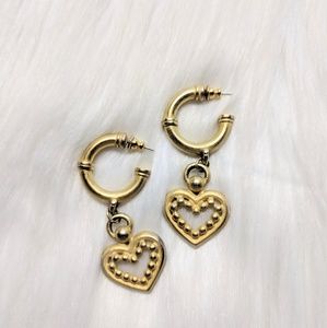 Jewelry - Huggie Heart Hoops Jewelry - Huggie Heart Hoops